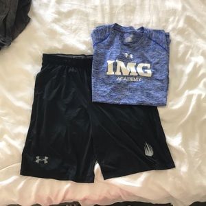 IMG Academy under armour dri fit shirt and short